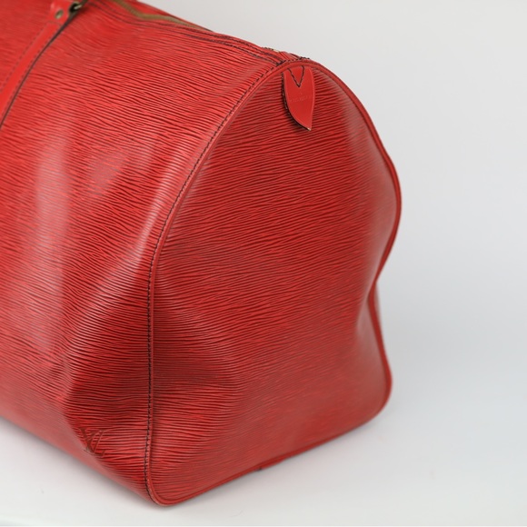💯Authentic Keepall 50 Red Epi Leather Duffel Bag - Picture 3 of 7